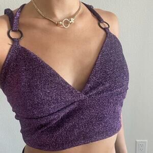 Mancandy Purple Crop Top